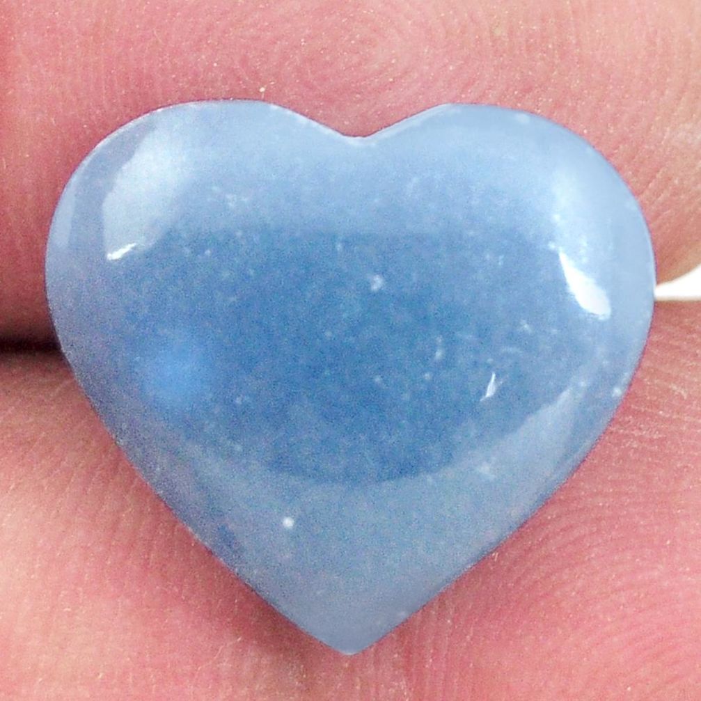 angelite blue cabochon 16.5x15 mm heart loose gemstone s17299