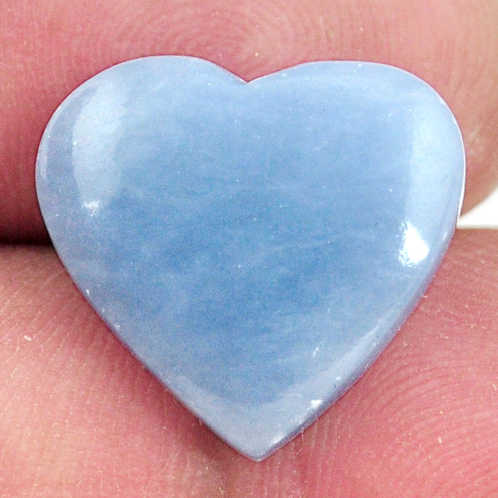 angelite blue cabochon 16x15 mm heart loose gemstone s17281