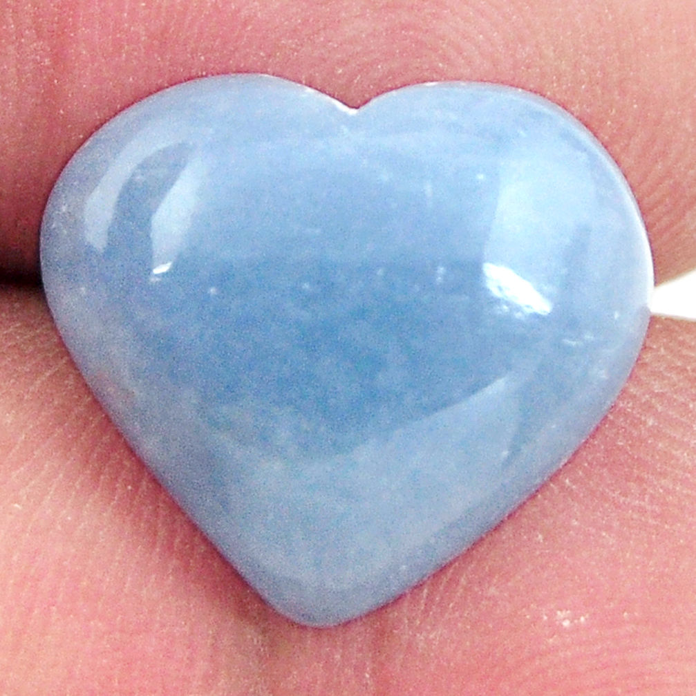 angelite blue cabochon 16x15 mm heart loose gemstone s17316