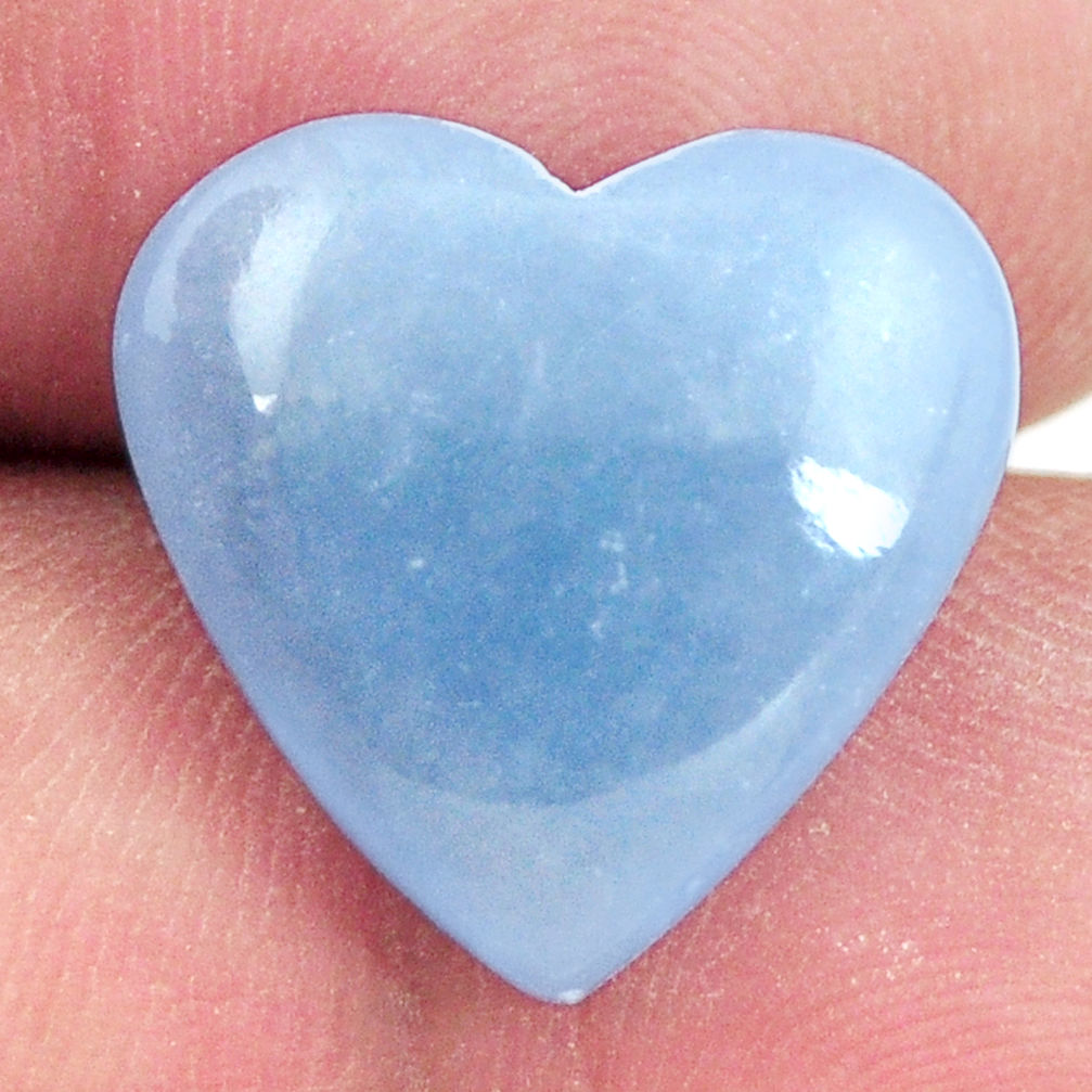 angelite blue cabochon 16x15 mm heart loose gemstone s17319