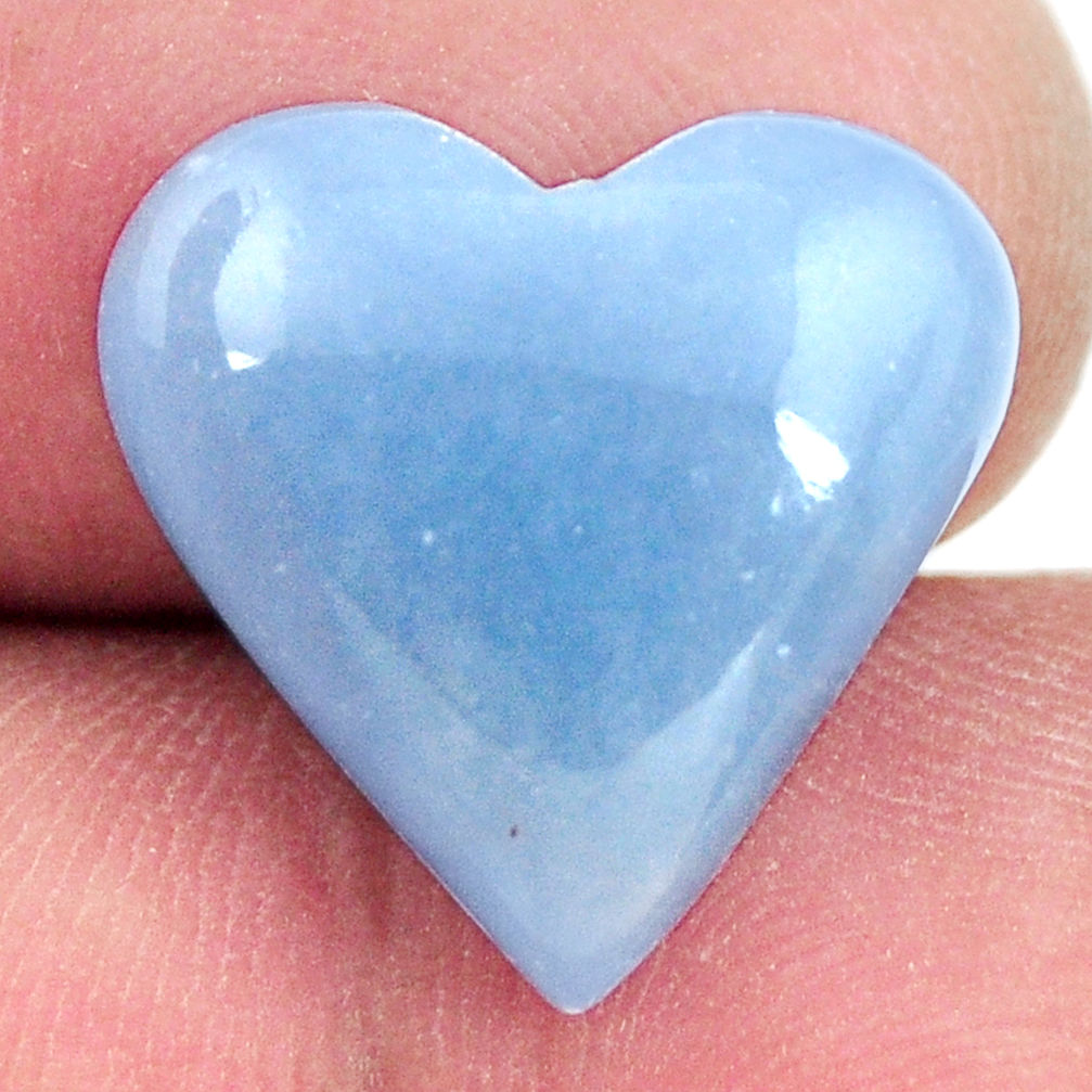 angelite blue cabochon 16x16 mm heart loose gemstone s17311