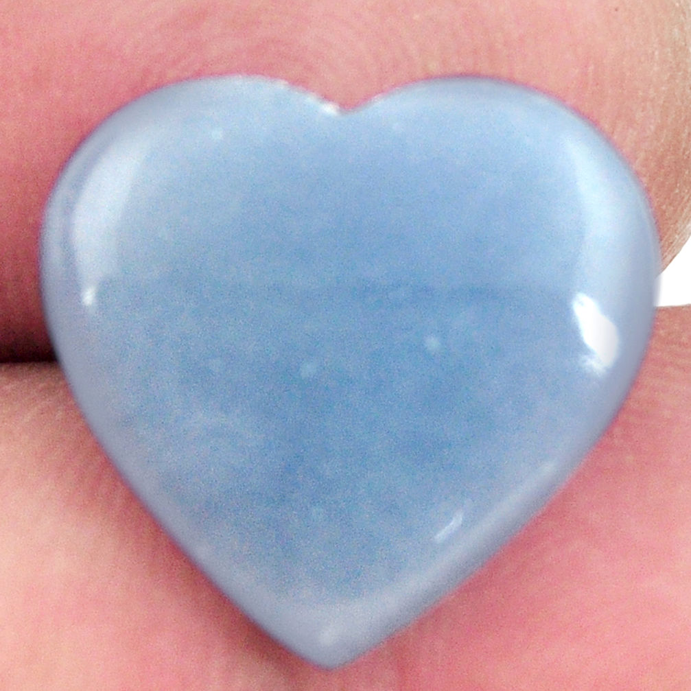 angelite blue cabochon 17x16 mm heart loose gemstone s17290