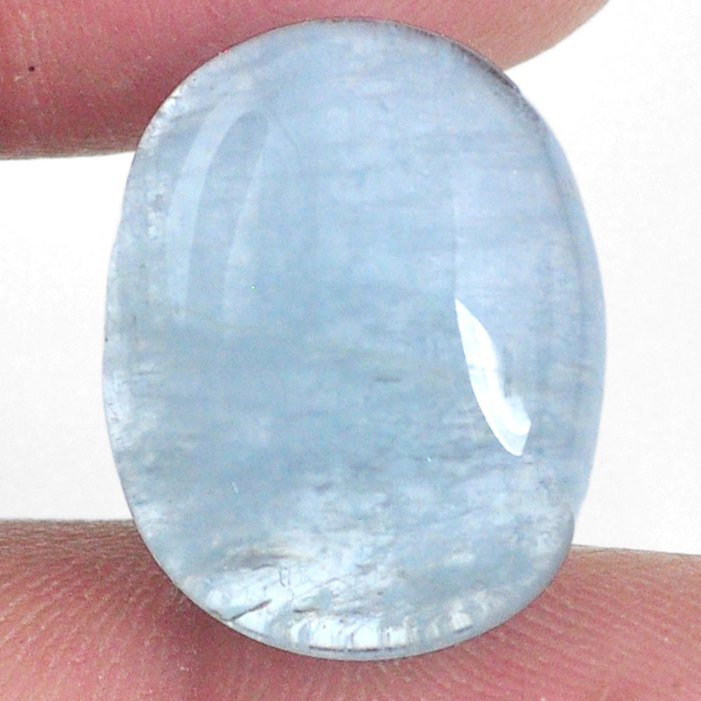 Natural 17.40cts aquamarine blue 20x15 mm fancy loose gemstone s20480