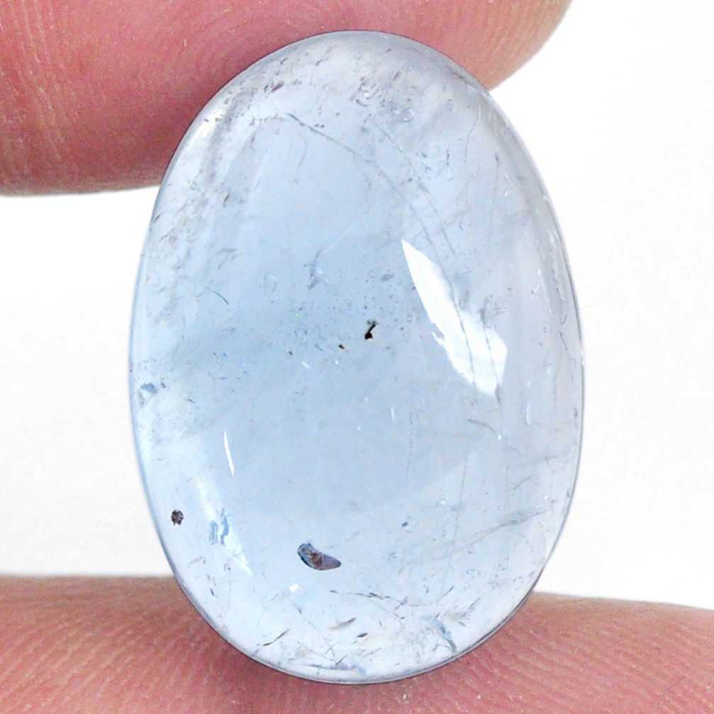 Natural 21.40cts aquamarine blue 23.5x16 mm oval loose gemstone s20467