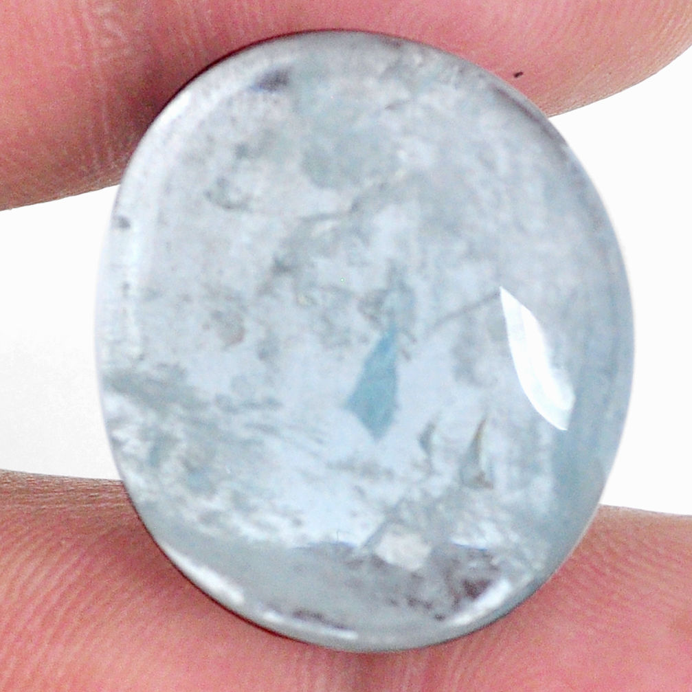 Natural 30.10cts aquamarine blue 24x21 mm fancy loose gemstone s20476