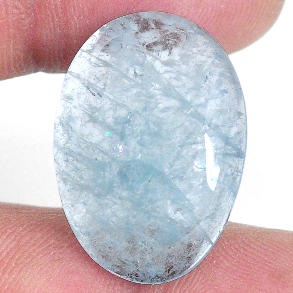 Natural 19.45cts aquamarine blue 25x17.5 mm fancy loose gemstone s20473