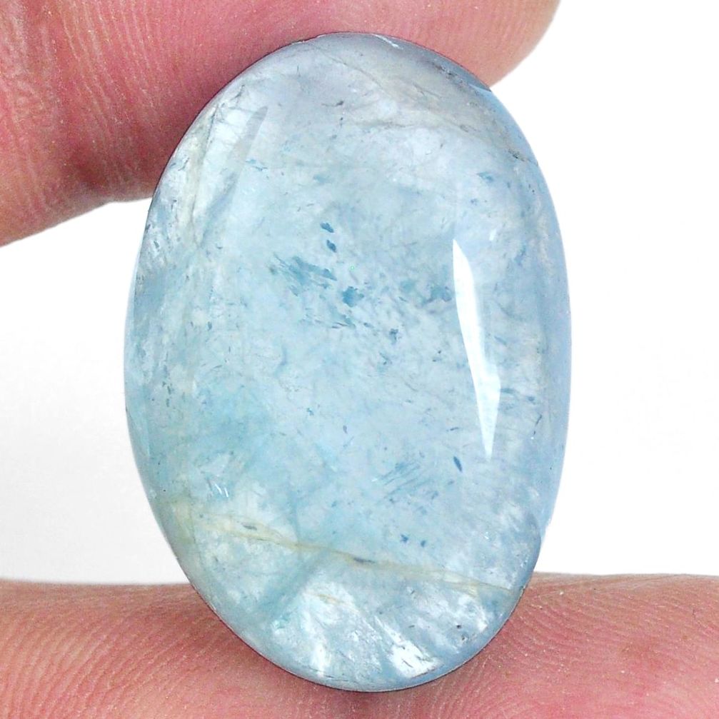 Natural 39.30cts aquamarine blue 30x20 mm fancy loose gemstone s20462
