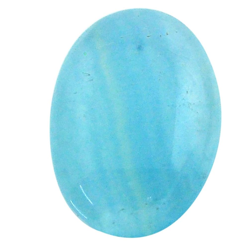 Natural 15.10cts aquamarine blue cabochon 23x16 mm oval loose gemstone s24257