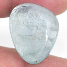 Natural 29.30cts aquamarine green 24x20 mm fancy loose gemstone s20443