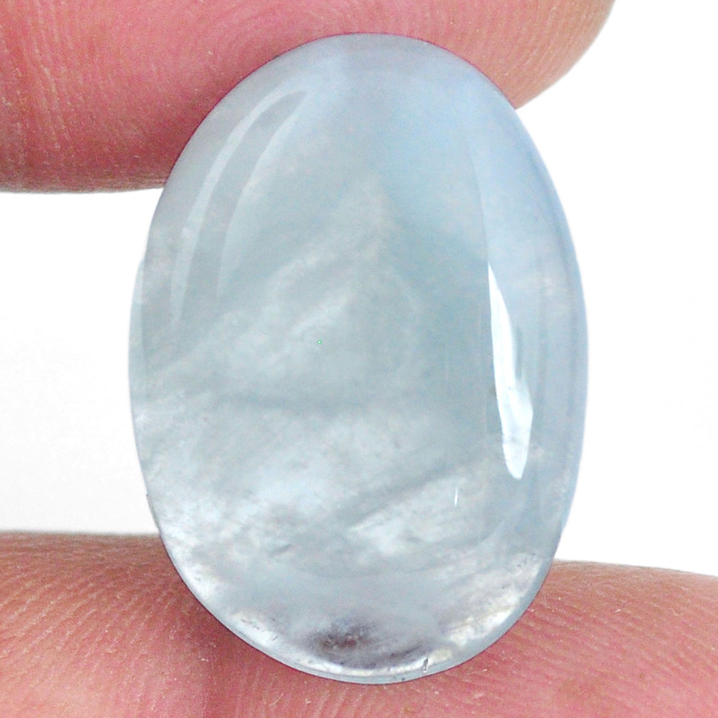 Natural 16.30cts aquamarine green cabochon 22x15.5 mm oval loose gemstone s20434