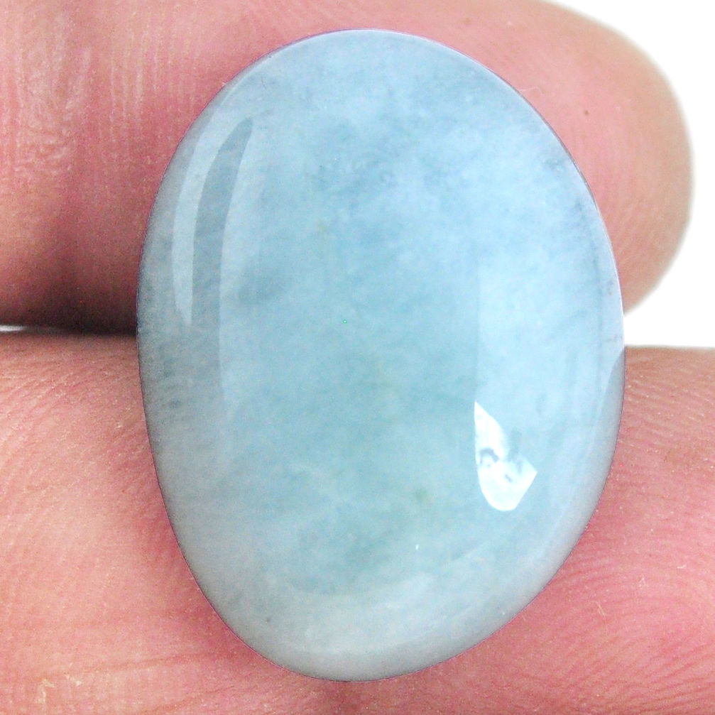 Natural 26.30cts aquamarine green cabochon 25x18 mm fancy loose gemstone s20431