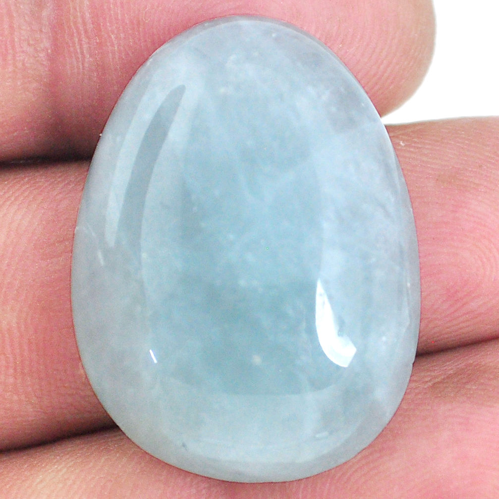 Natural 41.30cts aquamarine green cabochon 28x21 mm fancy loose gemstone s20424