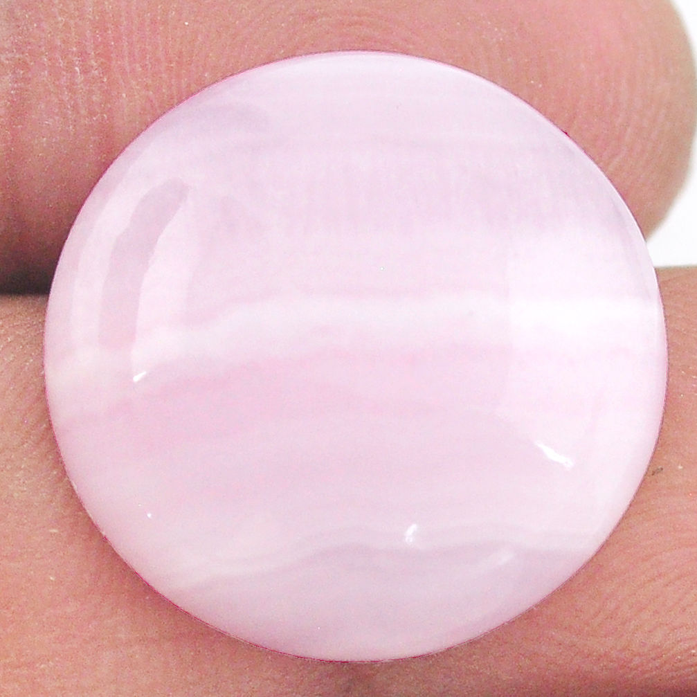 Natural 19.20cts aragonite pink cabochon 20x20 mm round loose gemstone s23567