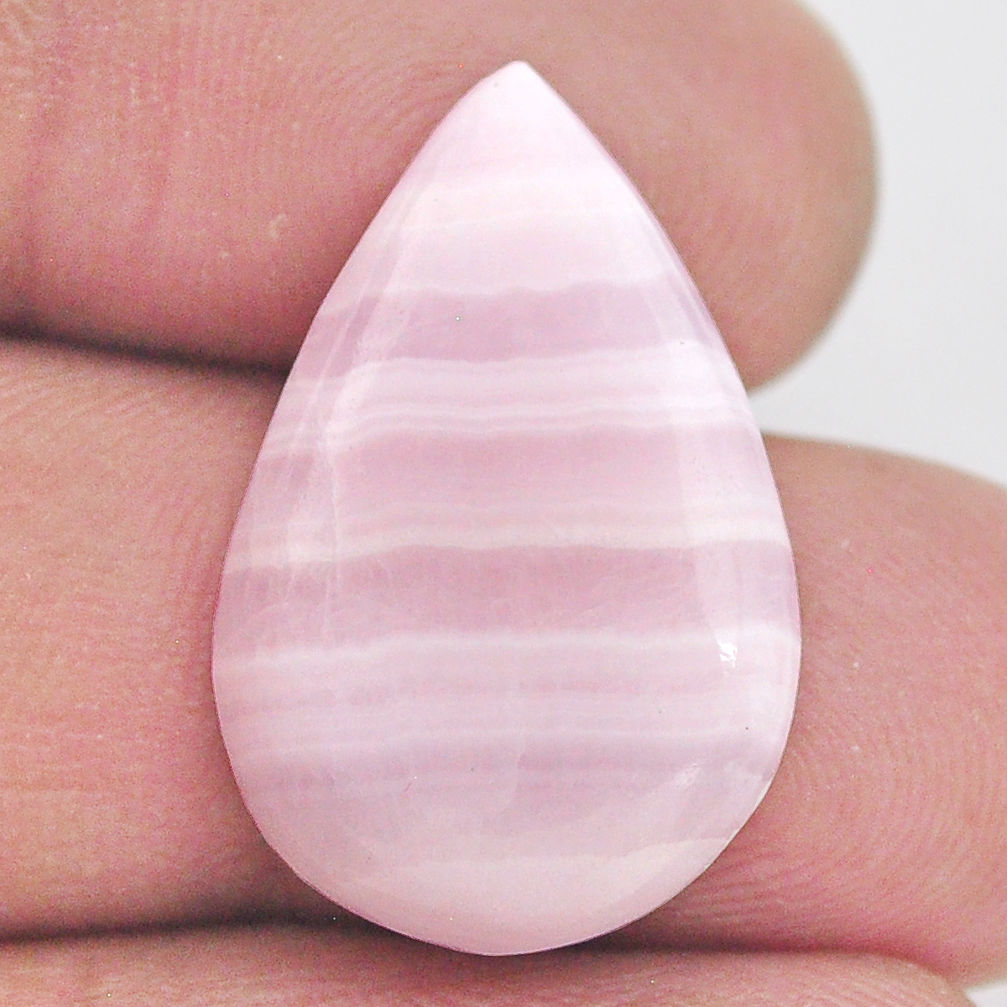 Natural 15.10cts aragonite pink cabochon 24x15 mm pear loose gemstone s23570