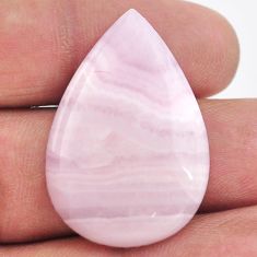 Natural 24.35cts aragonite pink cabochon 32x21 mm pear loose gemstone s23579