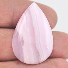 Natural 23.15cts aragonite pink cabochon 33x20 mm pear loose gemstone s23572