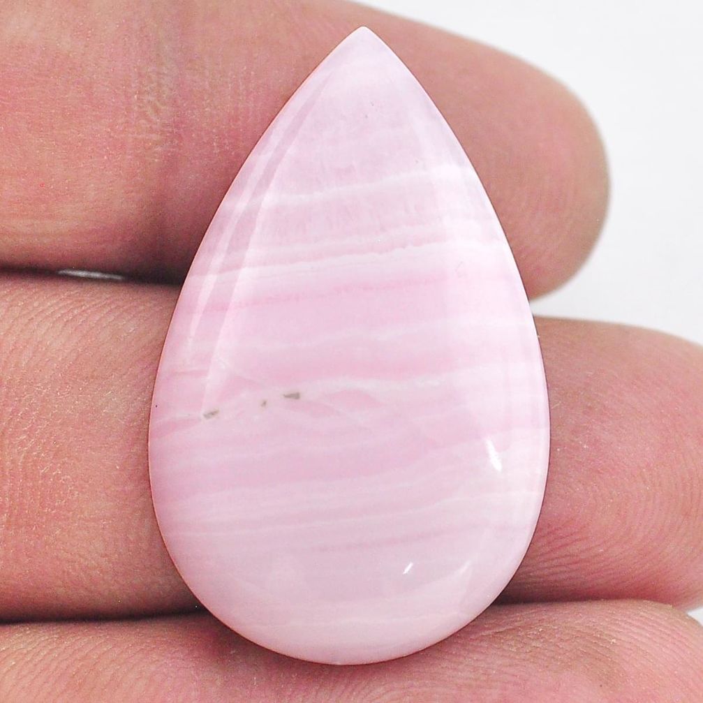 Natural 30.15cts aragonite pink cabochon 33x20 mm pear loose gemstone s23578