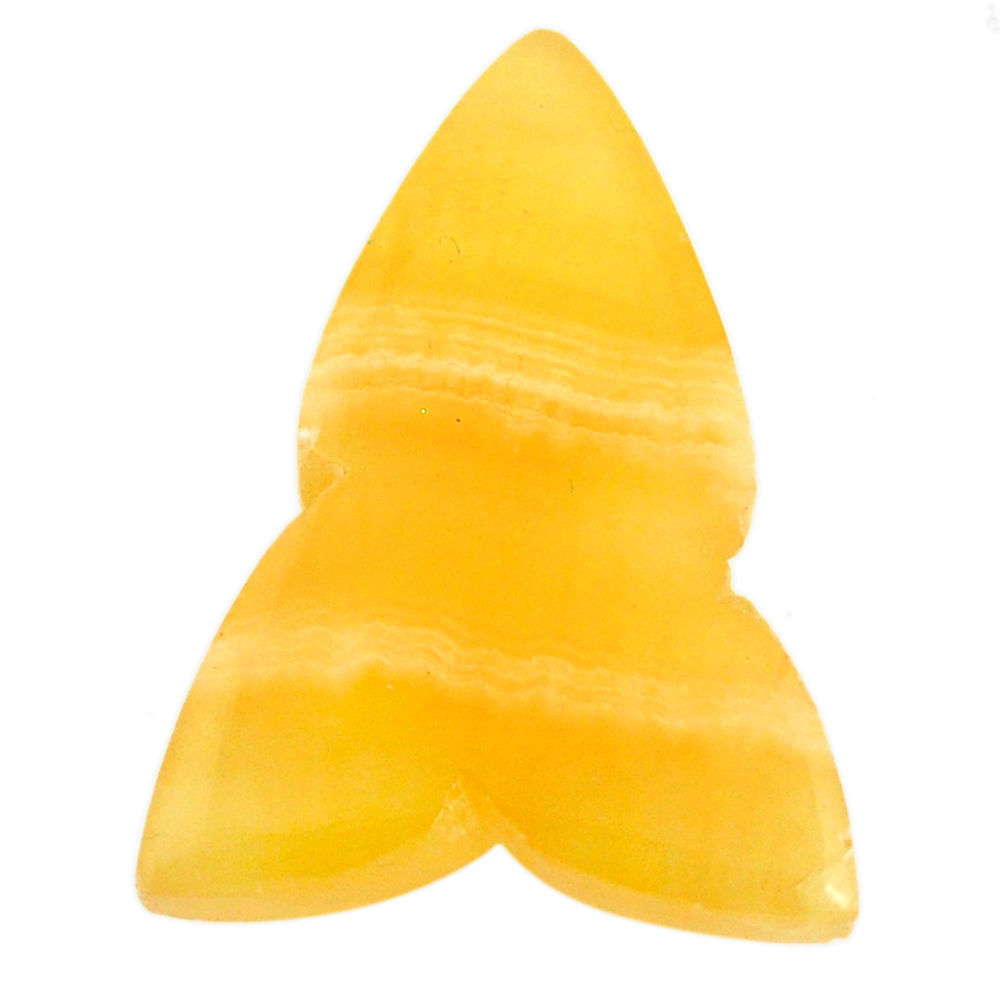 Natural 34.05cts aragonite yellow arrowhead 33x25mm fancy loose gemstone s21667