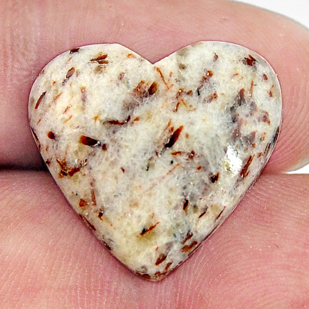 Natural 12.15cts astrophyllite (star leaf) 20x18 mm heart loose gemstone s17086