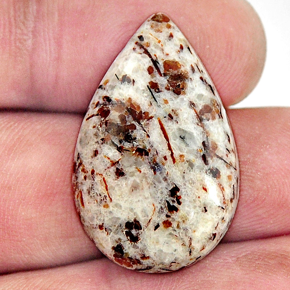 Natural 18.05cts astrophyllite (star leaf) 27x17 mm pear loose gemstone s17099
