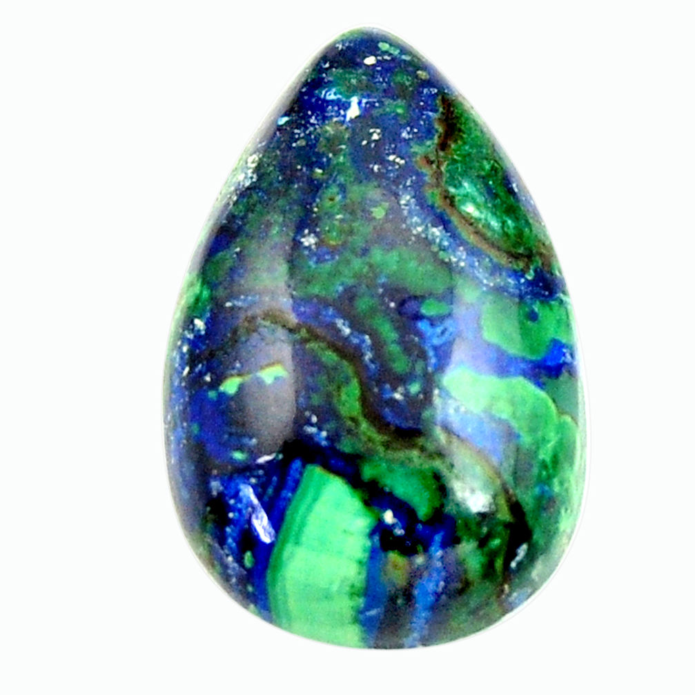  azurite malachite green 22x14 mm pear loose gemstone s17378