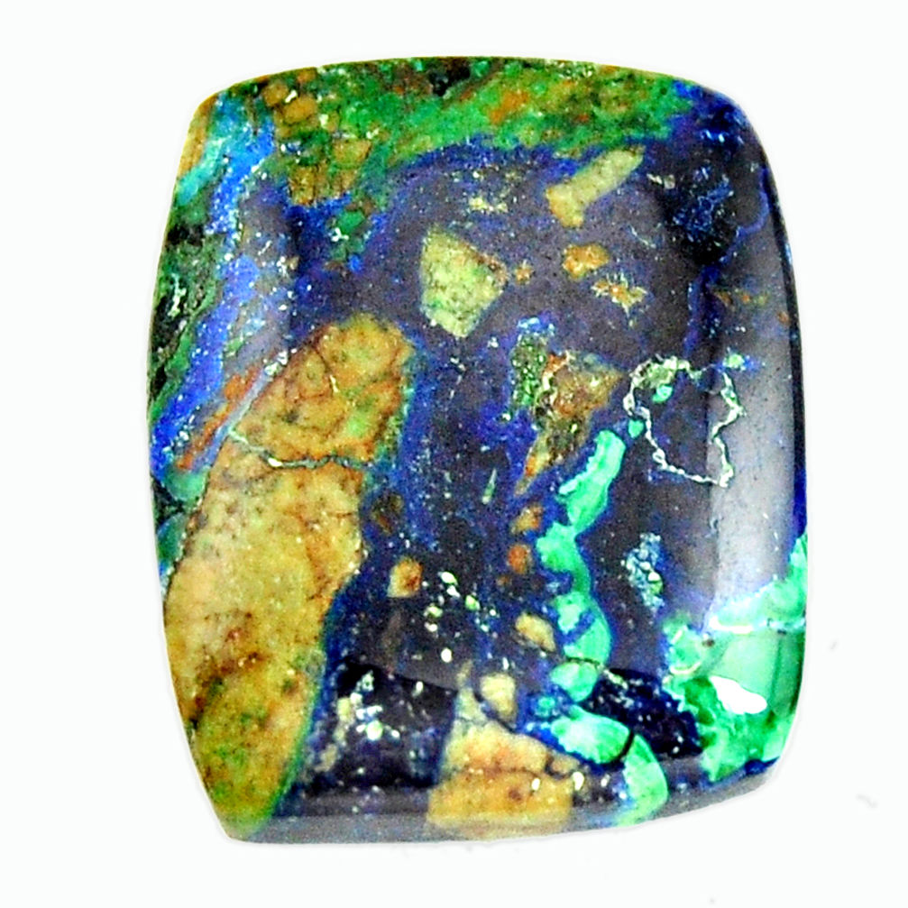  azurite malachite green 22x17.5mm octagan loose gemstone s17367