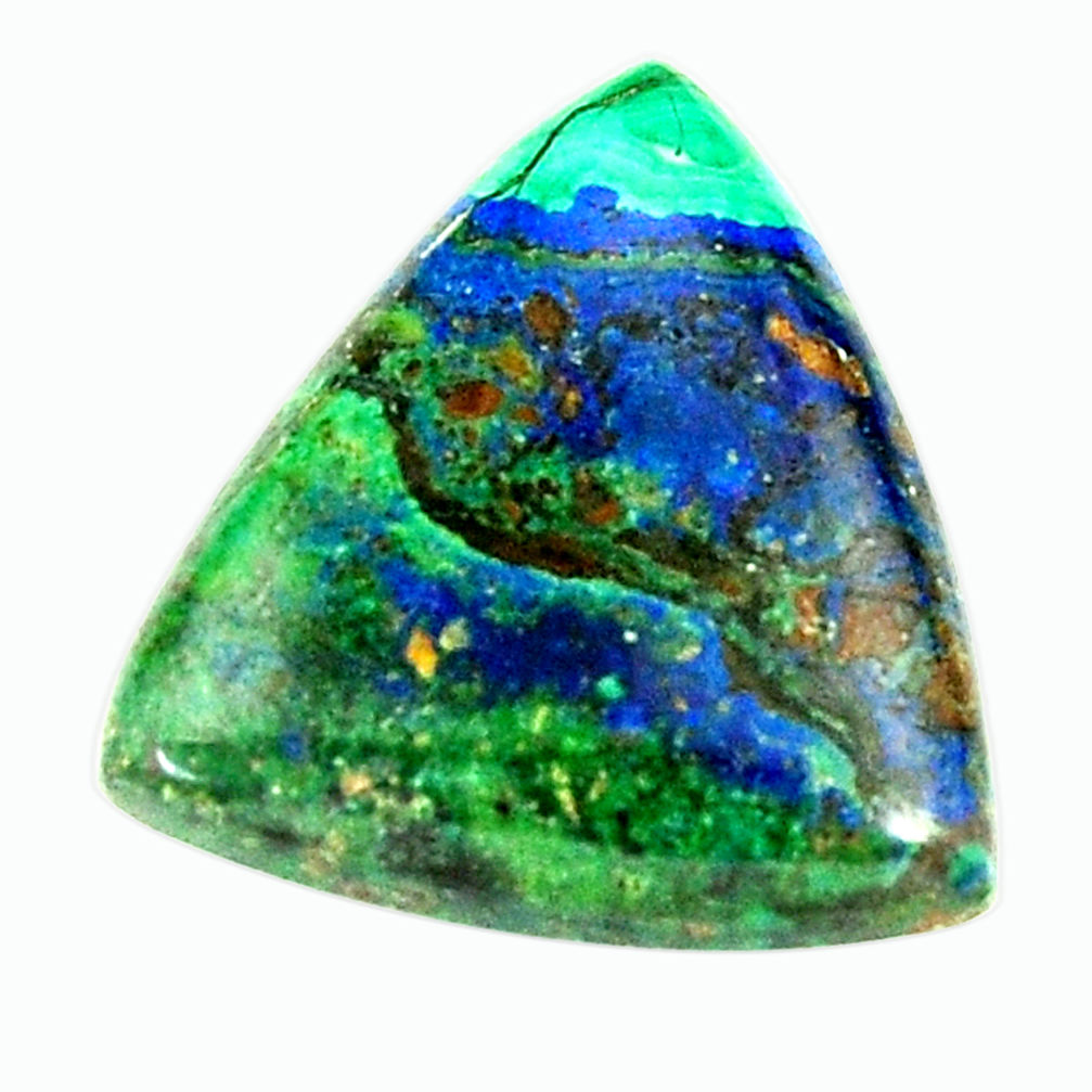  azurite malachite green 22x20 mm trillion loose gemstone s17385