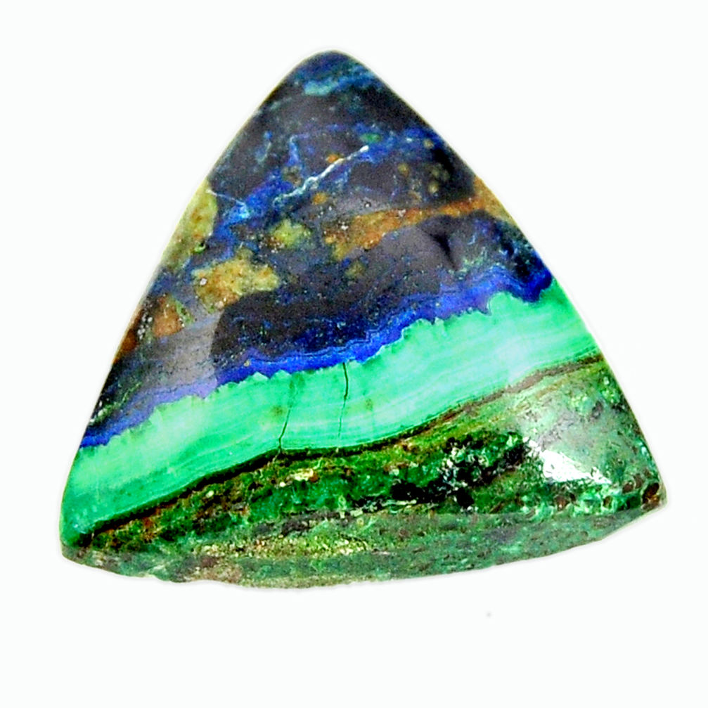  azurite malachite green 22x21 mm trillion loose gemstone s17364