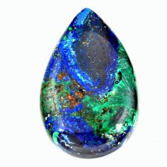 Natural 14.30cts azurite malachite green 25x15 mm pear loose gemstone s17376