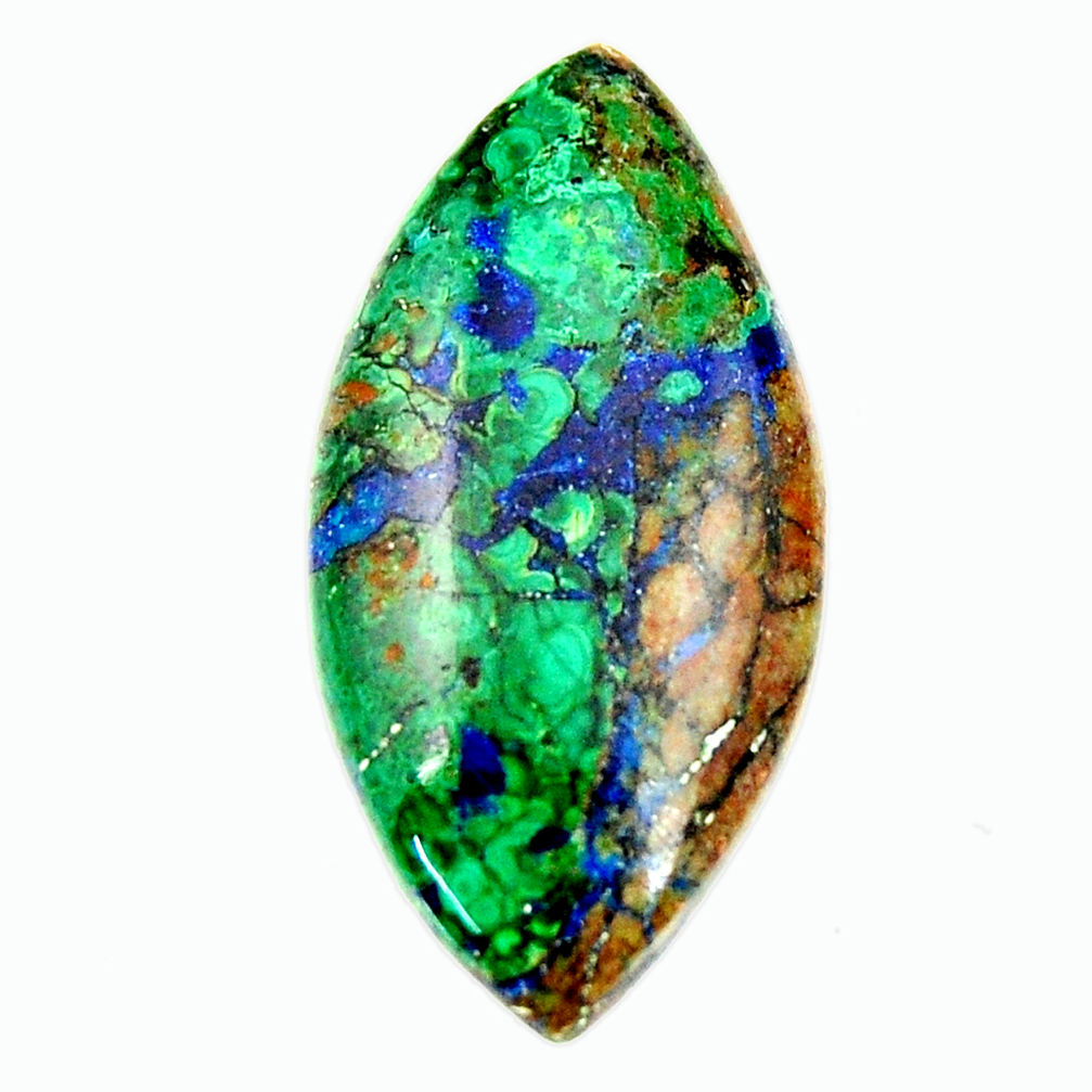 Natural 16.30cts azurite malachite green 29x14.5 mm loose gemstone s17375