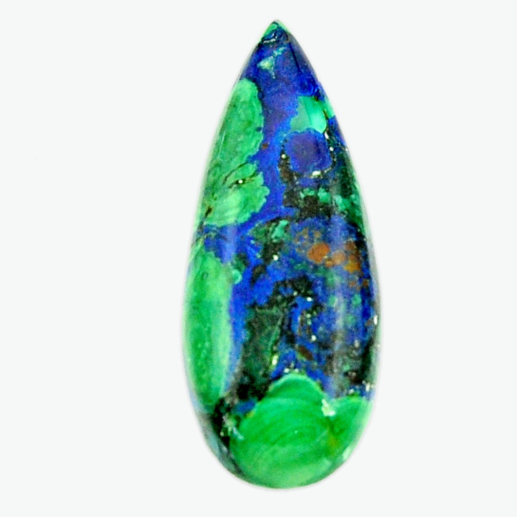 Natural 15.10cts azurite malachite green 31x12.5 mm pear loose gemstone s17381