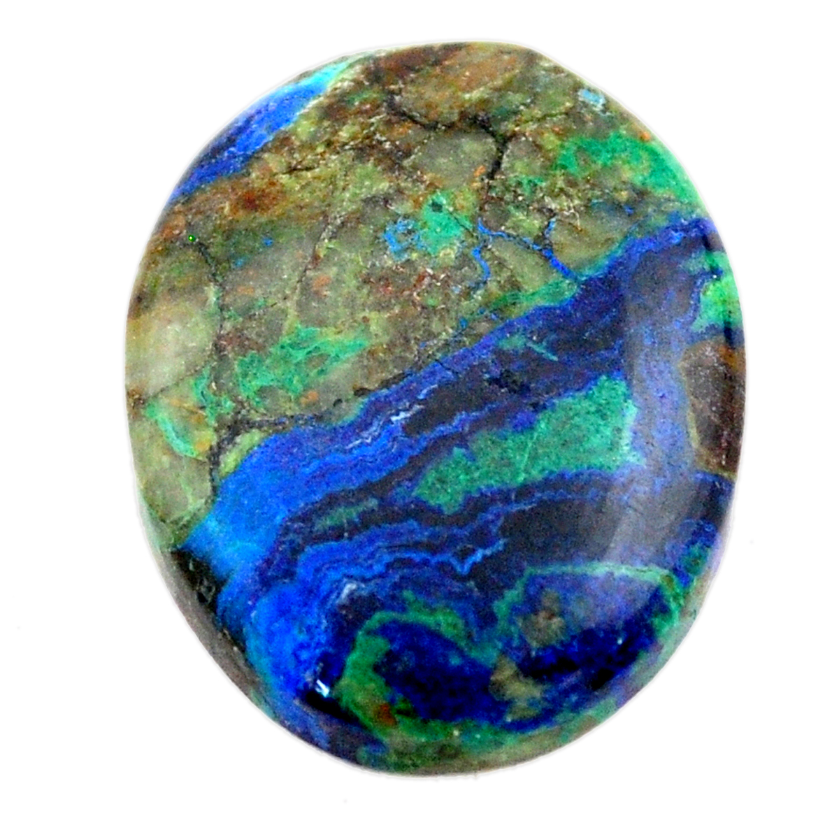 ROYAL ! azurite, Natural rare Azurite, High hot quality shattuckite azurite cabochon, loose gemstone for making jewelry. 138 ct 53X38 MM