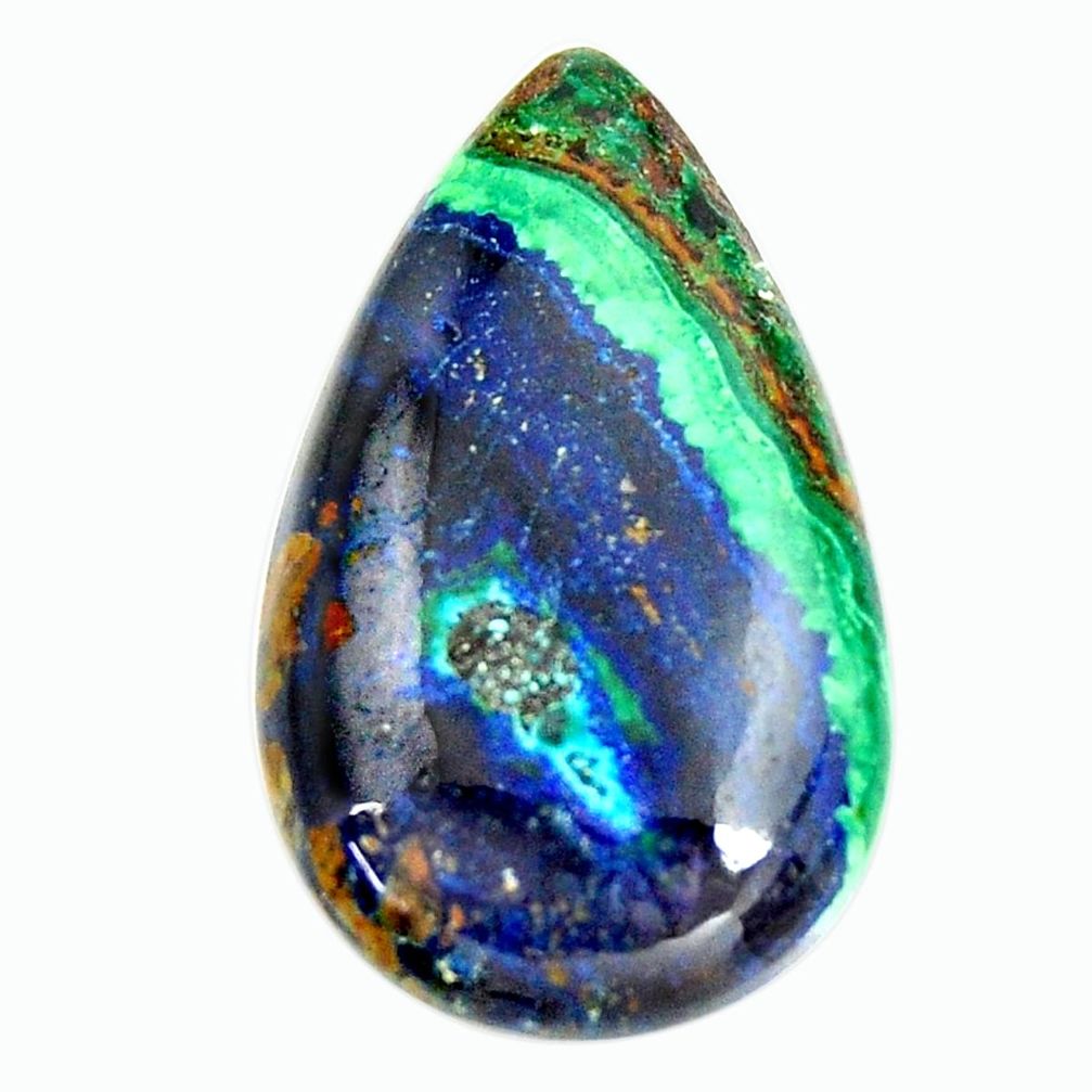 Natural 21.20cts azurite malachite green cabochon 27x16 mm loose gemstone s17362