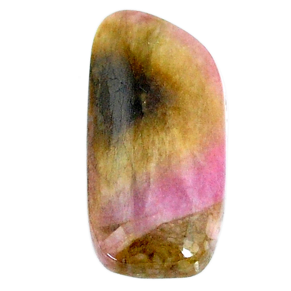 Natural 15.10cts bio tourmaline pink cabochon 25x12 mm loose gemstone s22741