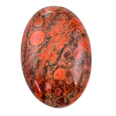 Natural 28.35cts birds eye red cabochon 30x20 mm oval loose gemstone s25798