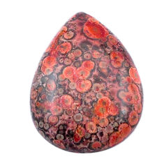 Natural 25.40cts birds eye red cabochon 30x22 mm pear loose gemstone s26380