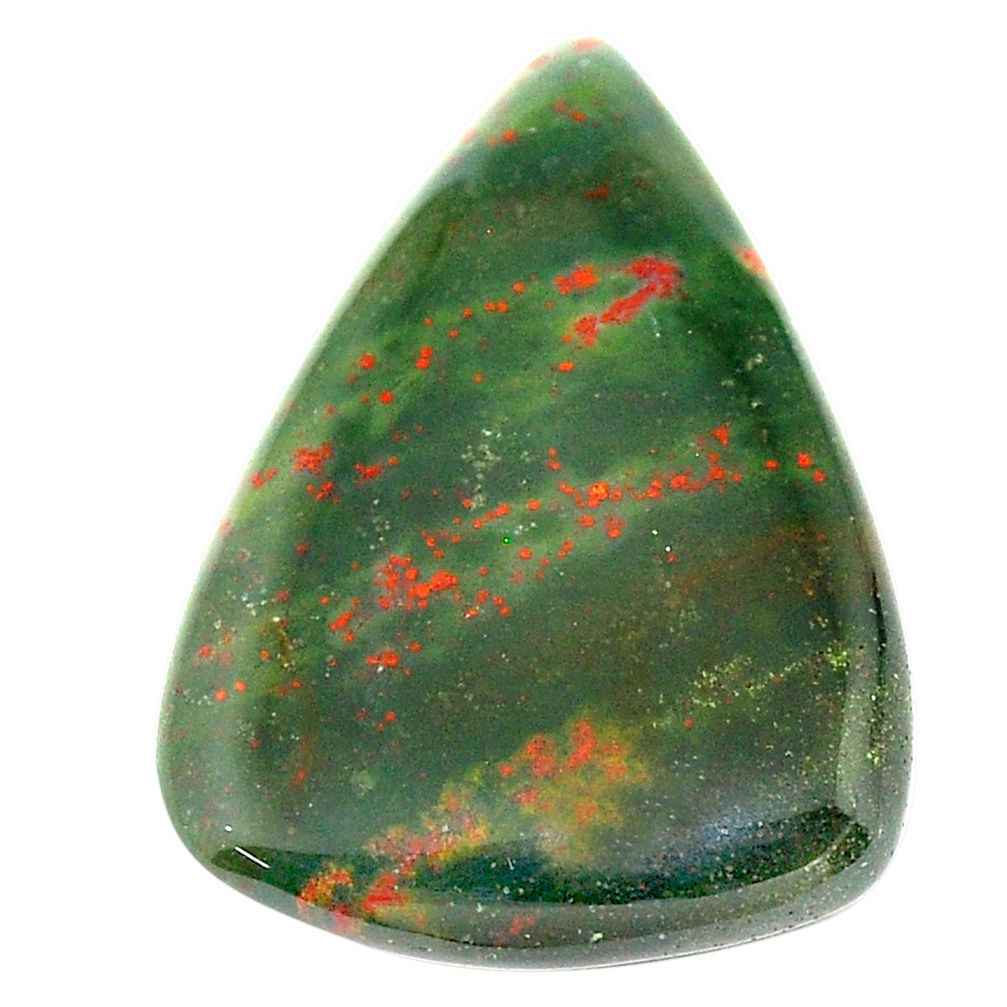 Natural 28.45cts bloodstone african (heliotrope) 32x22 mm loose gemstone s23021