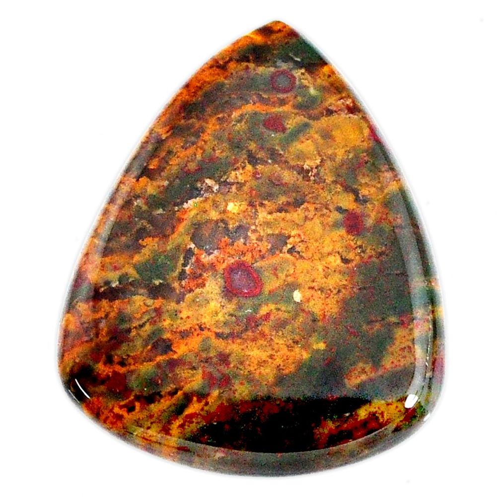 Natural 44.35cts bloodstone african (heliotrope) 36x29 mm loose gemstone s20704