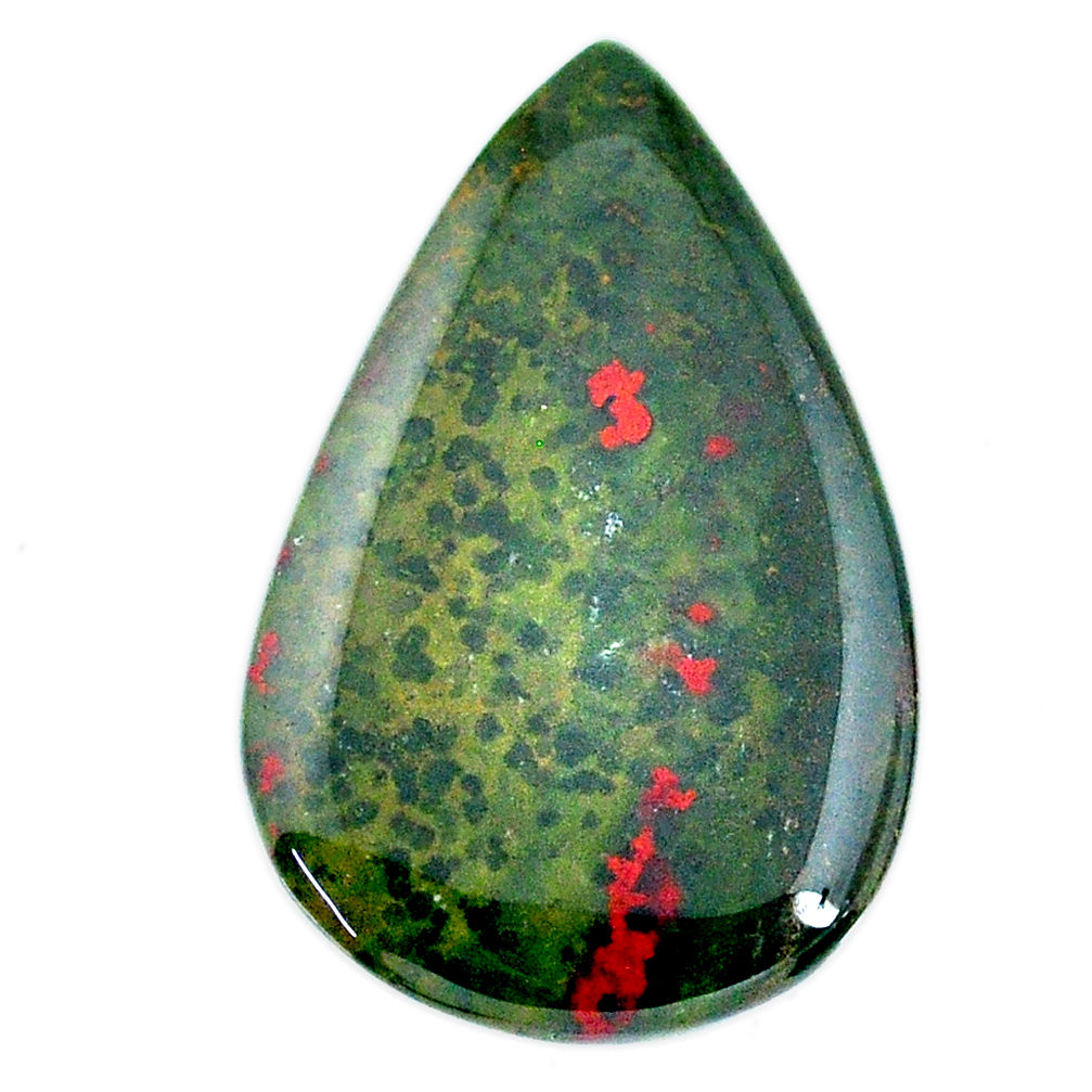 Natural 38.25cts bloodstone african (heliotrope) 40x25 mm loose gemstone s20705