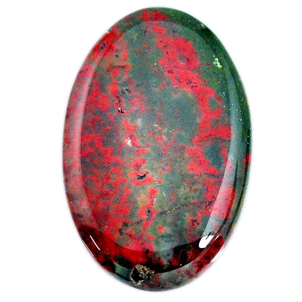 Natural 46.30cts bloodstone african (heliotrope) 40x25.5mm loose gemstone s20708