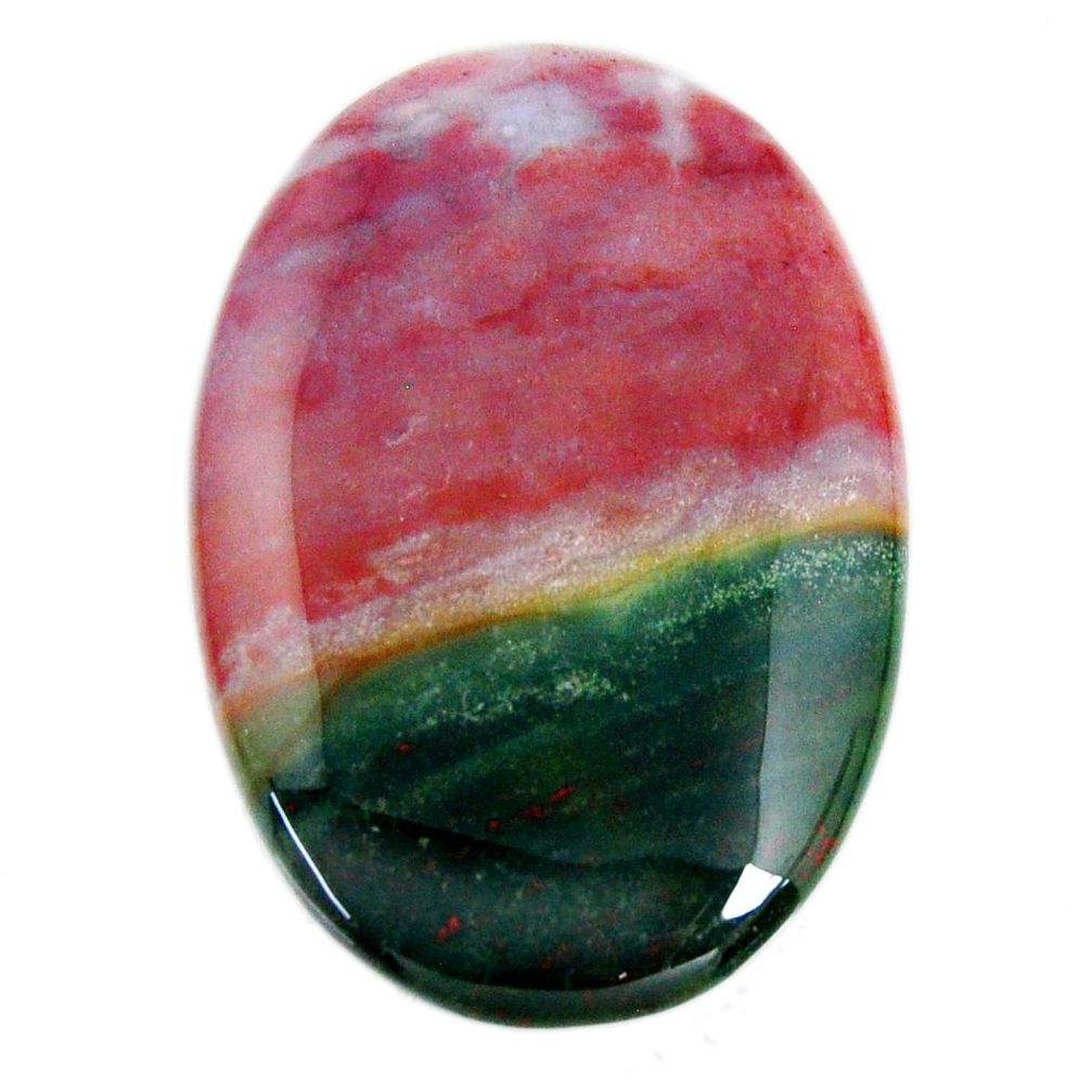 Natural 59.45cts bloodstone african (heliotrope) 44x30mm loose gemstone s19425