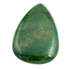Natural 20.30cts bloodstone african green 28x19 mm pear loose gemstone s26349