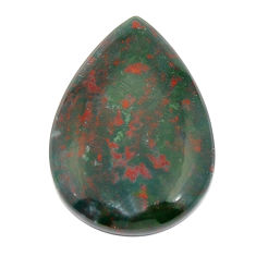 Natural 36.30cts bloodstone african green 35x23.5 mm pear loose gemstone s30018