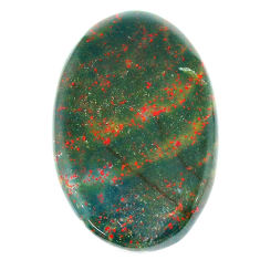 Natural 44.10cts bloodstone african green 37x23 mm oval loose gemstone s23039