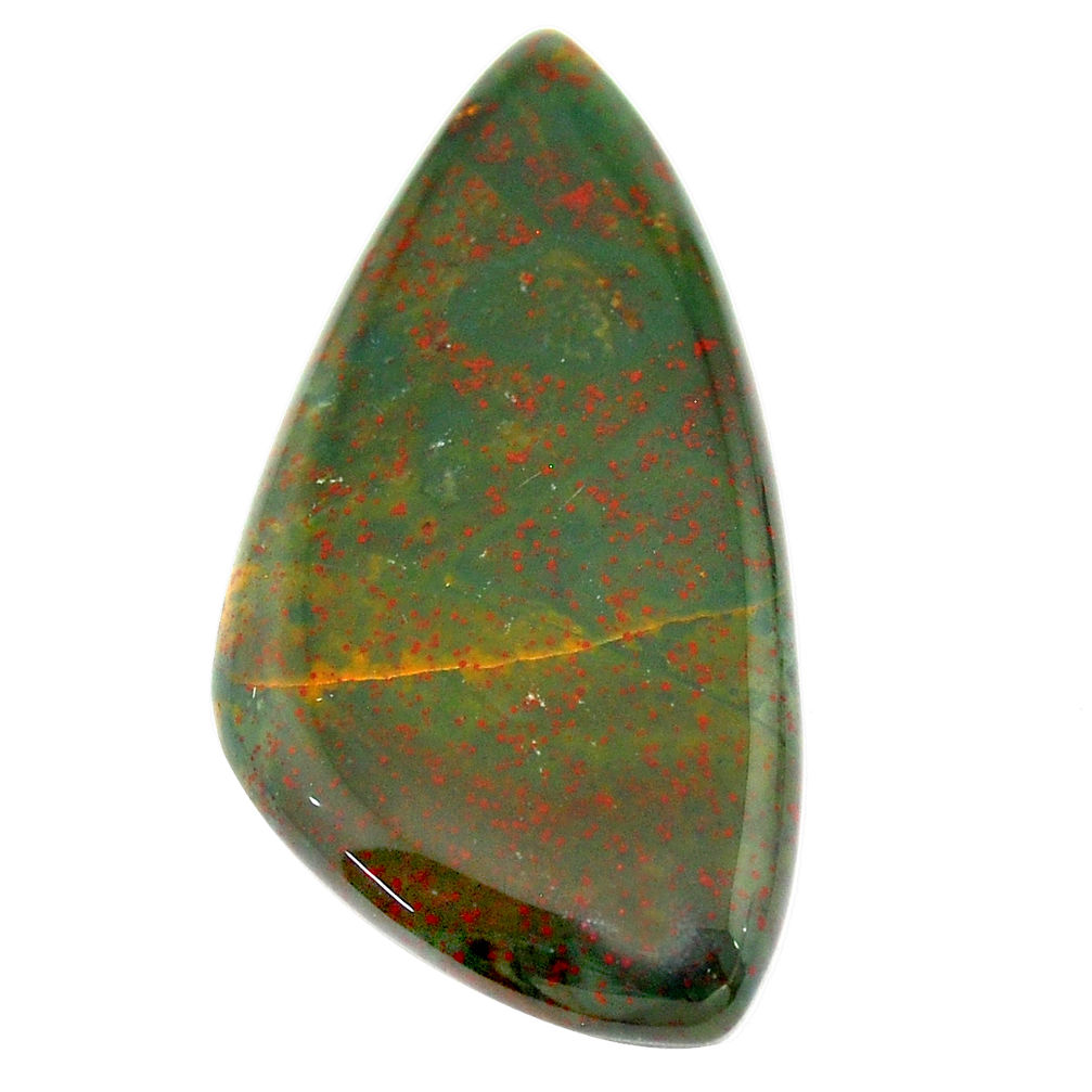 Natural 39.20cts bloodstone african green 45x22.5 mm fancy loose gemstone s23023