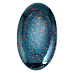 Natural 64.30cts bloodstone african green 48x26.5 mm oval loose gemstone s21860