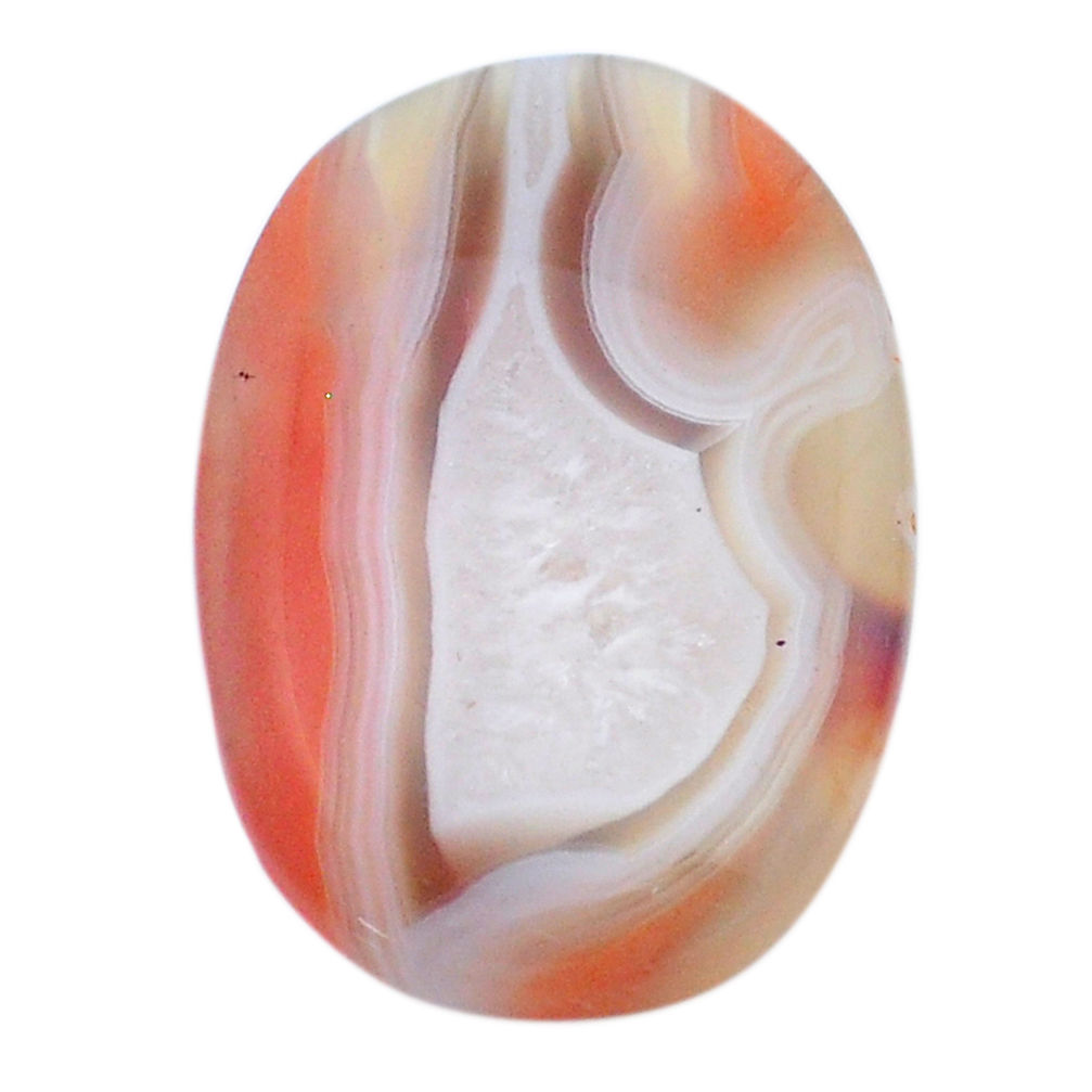 Natural 27.95cts botswana agate pink cabochon 32.5x21 mm loose gemstone s27728