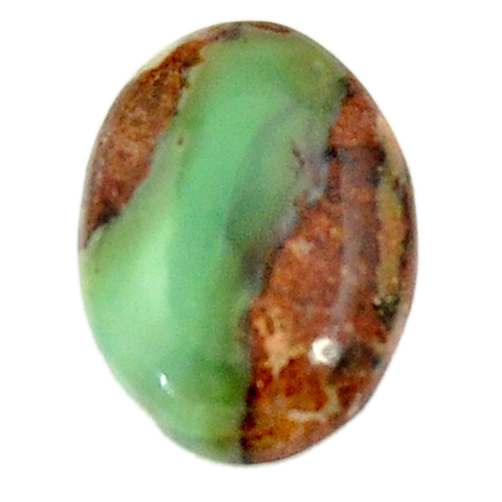 Natural 11.20cts boulder chrysoprase brown 19x14 mm oval loose gemstone s18700