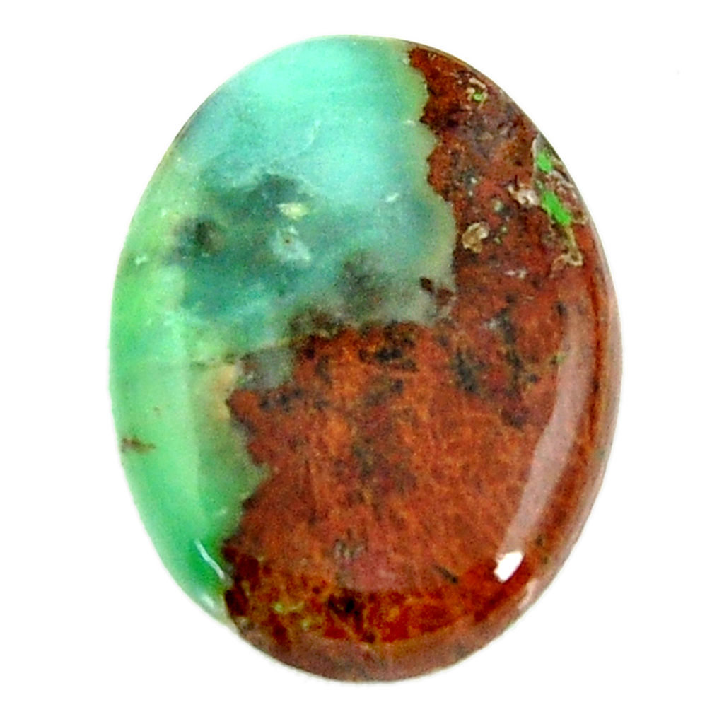Natural 23.45cts boulder chrysoprase brown 27.5x20 mm oval loose gemstone s18684