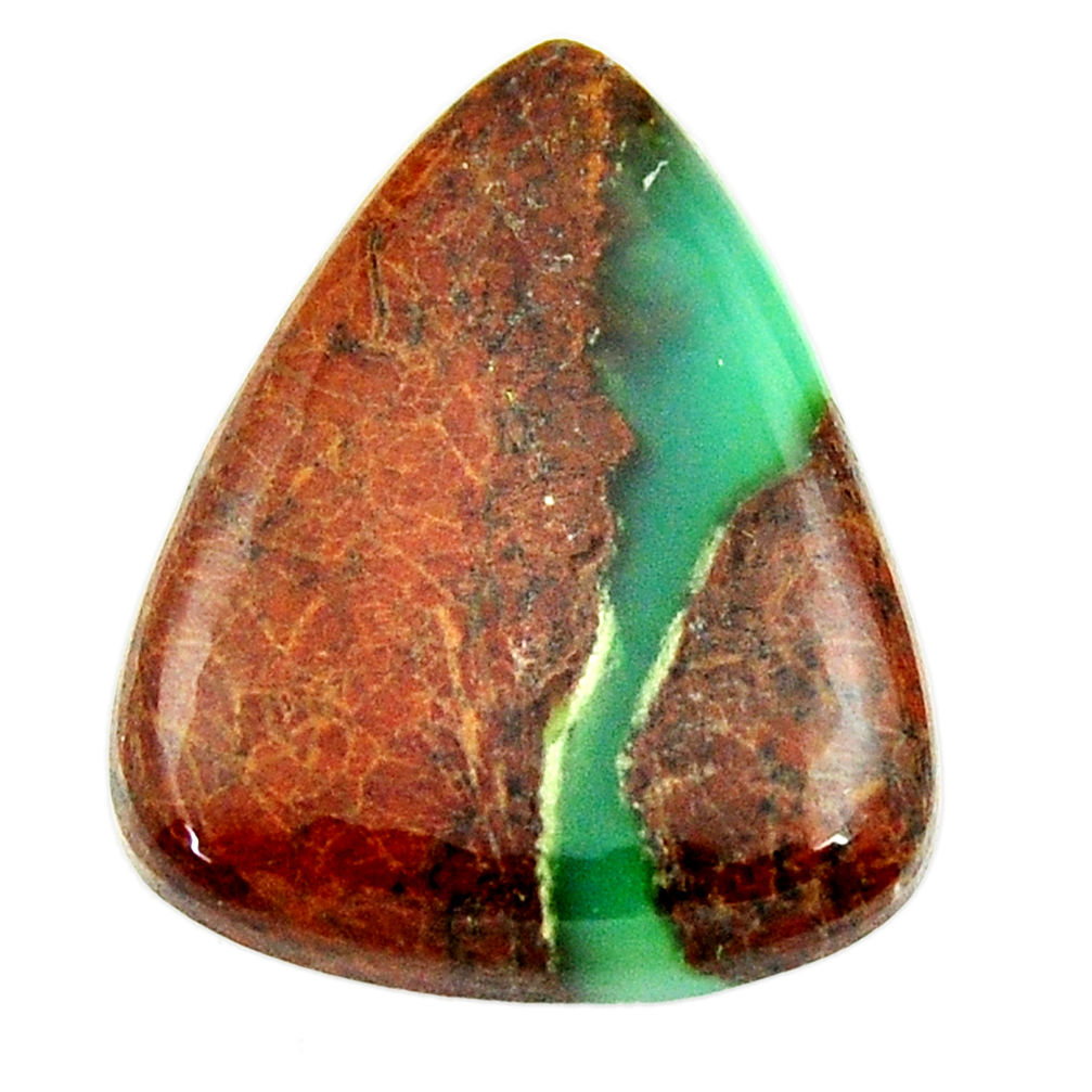 Natural 24.10cts boulder chrysoprase brown 27x22 mm pear loose gemstone s16401
